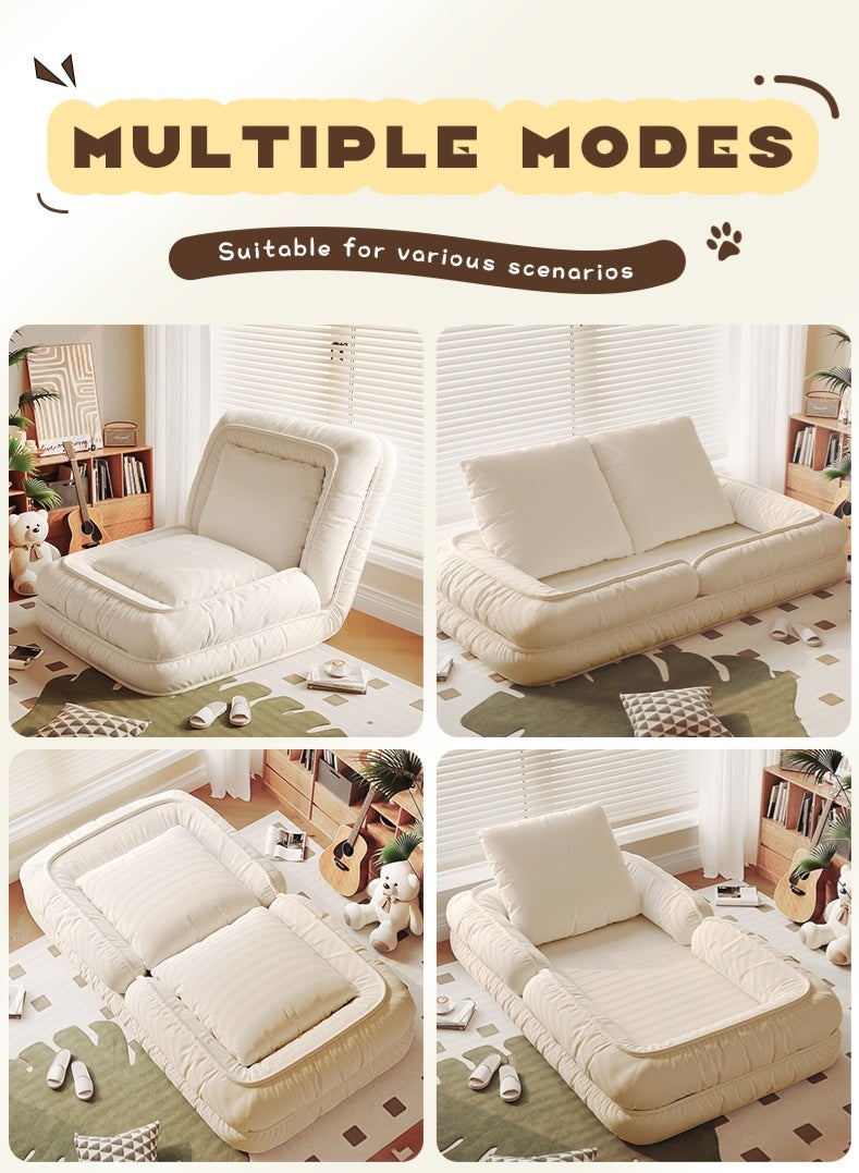 Zeno Folding Transformable Sofa Bed Adult Memory Foam Floor Sofa Mattress Ergonomic Recliner Chair Comfortable Foam Sofa for Living Room & Guest Room - Image 5