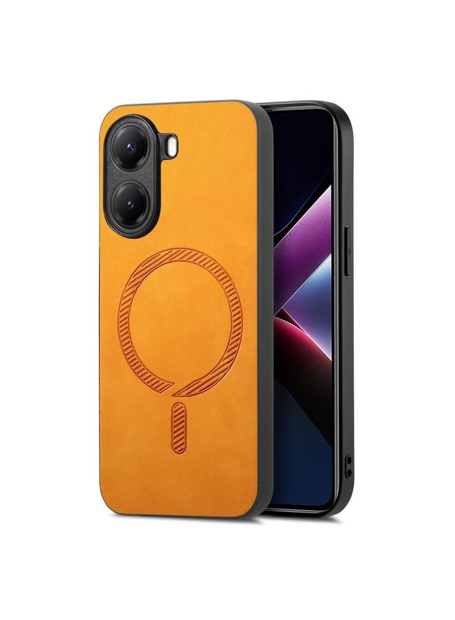 The Bros Case For Redmi Turbo 4 Solid Color Retro Magsafe PU Back Cover Phone Case