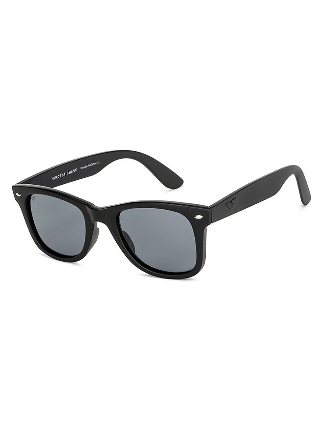 VINCENT CHASE Unisex Mirage Full Rim Wayfarer Frame Polarized & UV Protected Sunglasses VC 5147/P - 50mm - Black - Image 2