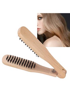 Brrnoo Hair Straightening Comb Hair Comb Hair Straightening Comb Styling Tools Boar Bristle Double Sided Brush Comb Clamp For Improve Hair Health Reduce Split Ends Of Your Hair  - Image 4