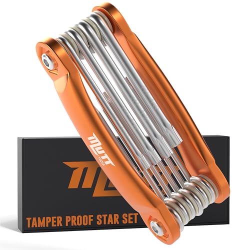 AMERICAN MUTT TOOLS Mutt Tools Tamper Proof Star Wrench Set – Folding Security Torx Set with Hole in Middle – For Regular and Security Torx Key Screws, Tamper Resistant Star Key Wrench - Image 1