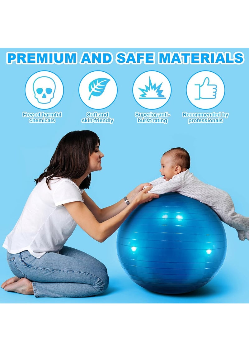 اسم المحتوى ناريلا Yoga Gym Swiss Ball,Exercise Ball PVC Stability Balance Yoga Ball Chair Quick Pump for Physical Workout Pregnancy Home Office Gym Equipment - Image 3