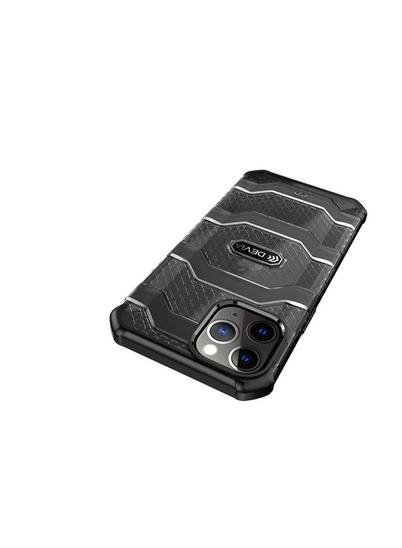 ديفيا - حافظة مضادة للصدمات لهاتف آيفون 12 برو ماكس 6.7 بوصة - أسود - Image 5