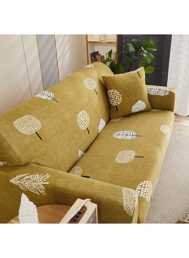 هاوس أوف كويرك غطاء أريكة House of Quirk Universal Single Seater Cover Big Elastic Cover for Sofa Flexible 140 GSM Sofa Cover (Mustard Flower, 90-145cm) - Image 5