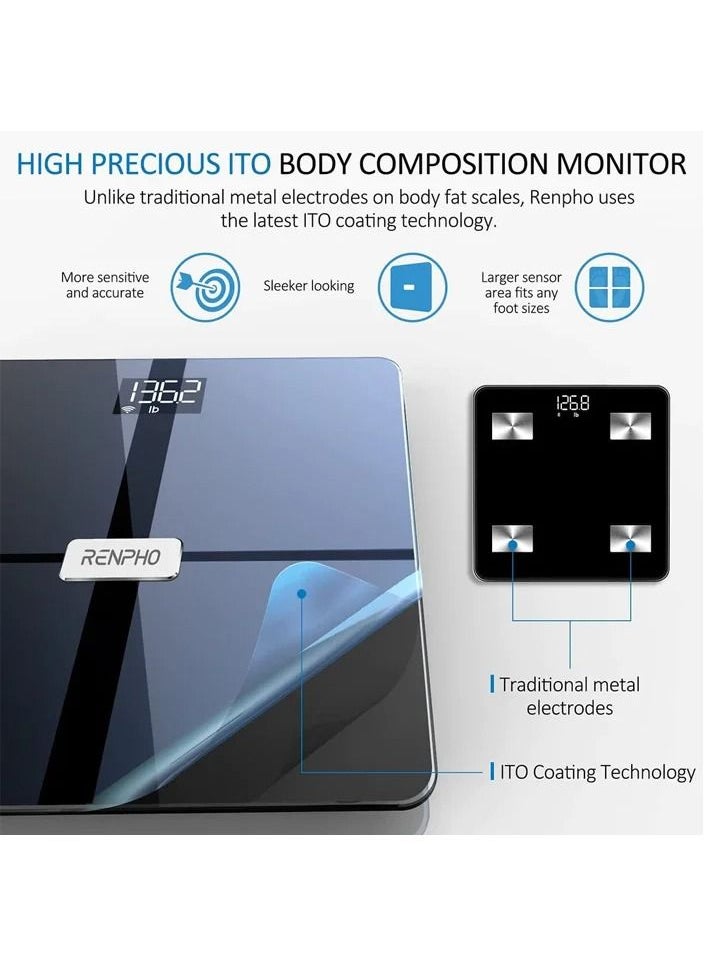 RENPHO - Bluetooth Wi-Fi Premium Smart Digital Scale Elise Aspire - Dark Blue - Image 1