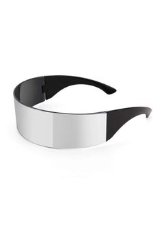 FEISEDY 80S Futuristic Cyclops Cyber Visor Sunglasses Men Women Punk Style Cosplay B2740  - Image 1