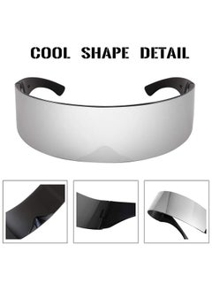 FEISEDY 80S Futuristic Cyclops Cyber Visor Sunglasses Men Women Punk Style Cosplay B2740  - Image 5