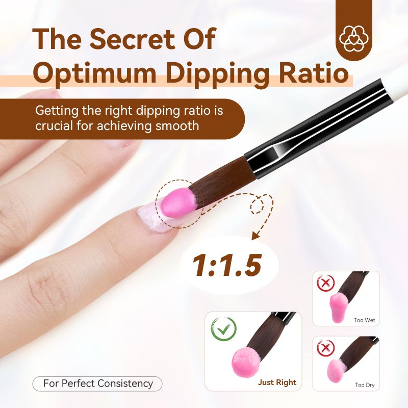 Saviland 3pcs Acrylic Nail Brush Set, Size 8/10/14 Kolinsky Acrylic Nail Brushes for Acrylics Application, Acrylics Powder Nails Art Extension with Black & White Handle for Beginner & Professional - Image 5