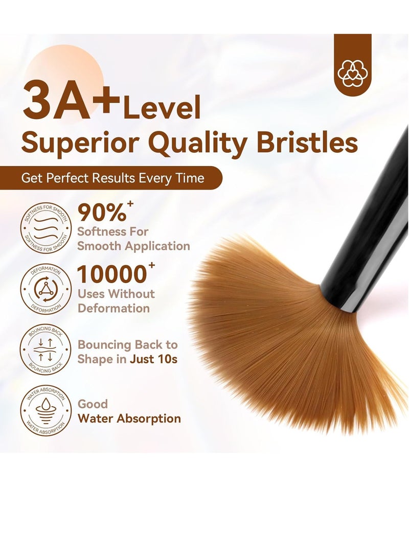 Saviland Saviland 3pcs Acrylic Nail Brush Set, Size 8/10/14 Kolinsky Acrylic Nail Brushes for Acrylic Application, Acrylic Powder Nail Art Extension with Black & White Handle for Beginner & Professional  - Image 4