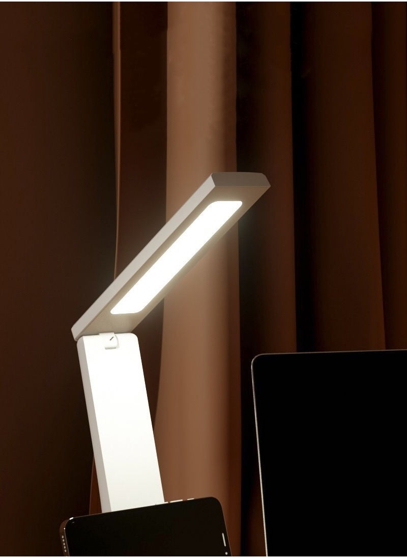 LED Touch Table Lamp,Dimmable Eye-Caring Reading Desk Light For Home,3 Brightness Levels,Desk Lamp With Bluetooth Audio And Clock Temperature Display,Led Lamp Night Light White