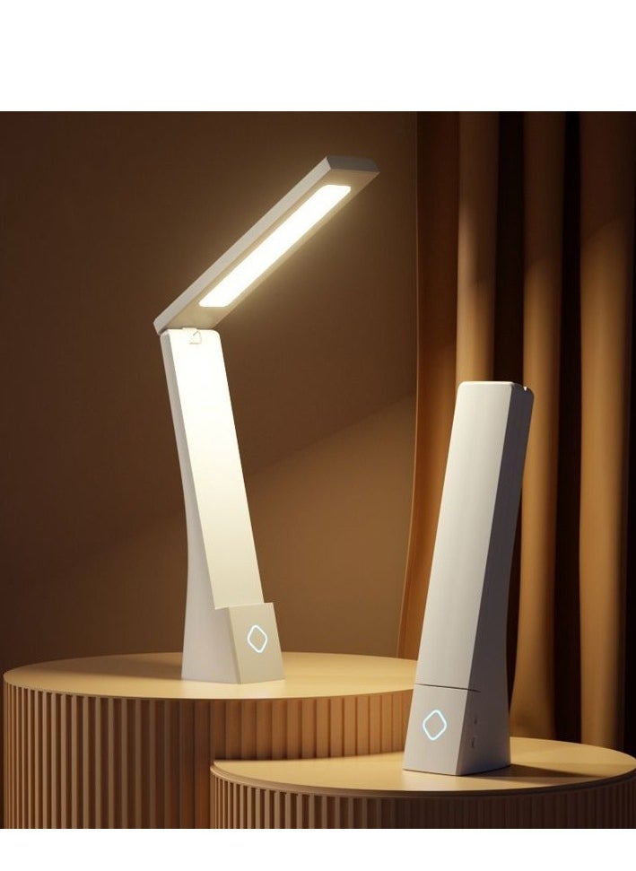 LED Touch Table Lamp,Dimmable Eye-Caring Reading Desk Light For Home,3 Brightness Levels,Desk Lamp With Bluetooth Audio And Clock Temperature Display,Led Lamp Night Light White