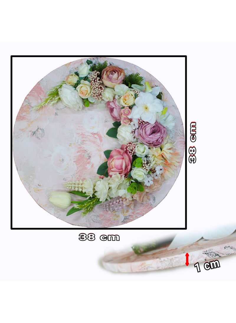  MISUTA Handmade Flowers Arrangement For Wall Decoration, Forex Sheet Wrapping By High Quality Printing Wrapping Paper Living Room, Home Wall, Office Decoration - Image 3