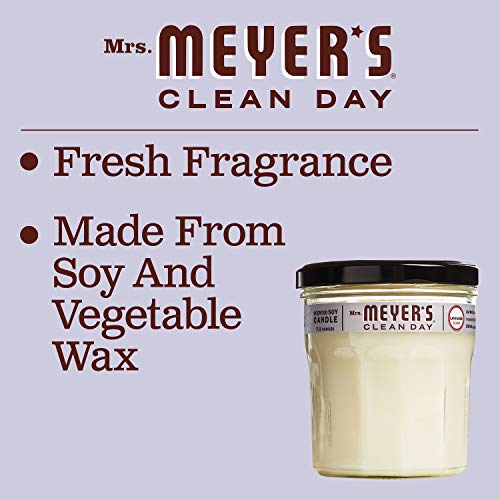 MRS. MEYER'S CLEAN DAY Lavender Soy Candle, Garden-Inspired Aromatherapy Homekeeping, 35 Hour Burn Time, Made with Essential Oils, 7.2 oz Large Glass Jar Candles (Pack of 2) - Image 5