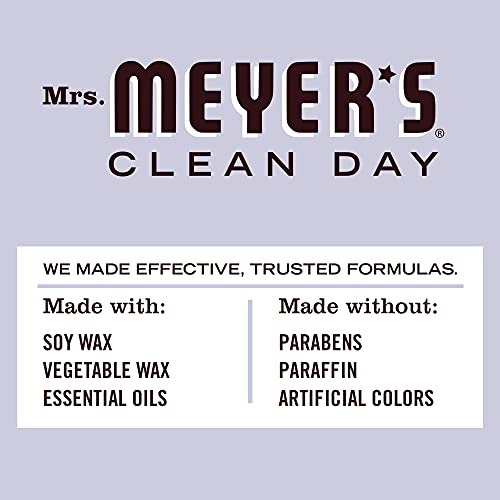 MRS. MEYER'S CLEAN DAY Lavender Soy Candle, Garden-Inspired Aromatherapy Homekeeping, 35 Hour Burn Time, Made with Essential Oils, 7.2 oz Large Glass Jar Candles (Pack of 2) - Image 4