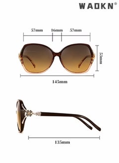 Women's Square Sunglasses Polarized Anti-Glare UV400 Lens Rhinestone Arms with Case for Shopping Party Travel Protection for Outdoors, Vacation Gradient Brown - pzsku/Z3CB2BADDFFB270EE6022Z/45/_/1714958620/e6c8f9cd-8f3d-4d46-bda3-0c0b38c1da7a