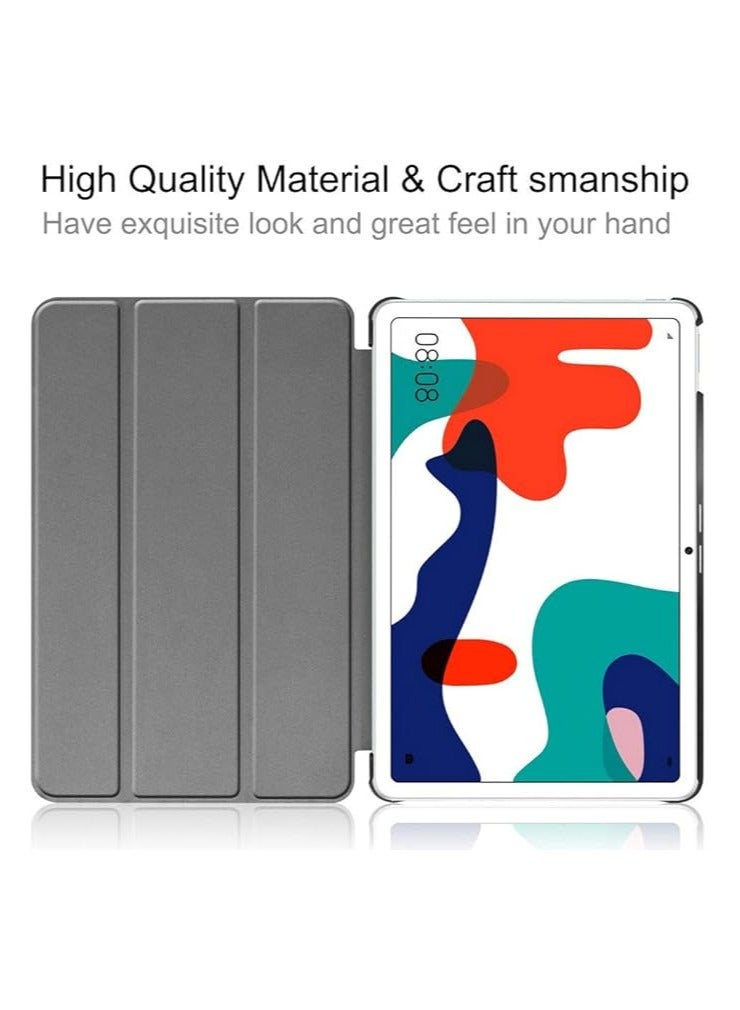 Green Tiger Case for Huawei MatePad 10.4" 2022 2020 BAH3-AL00 BAH3-W09 BAH4-W09 BAH4-AL10/Honor V6 - Ultra-thin PU-Leather Hard Shell Cover for Honor V6 - Black - Image 3