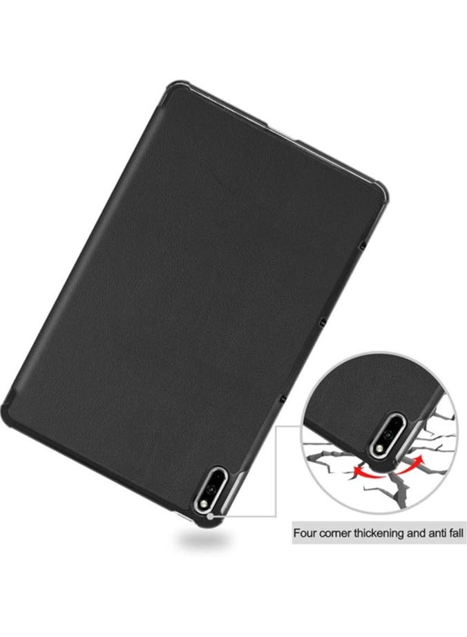 Green Tiger Case for Huawei MatePad 10.4" 2022 2020 BAH3-AL00 BAH3-W09 BAH4-W09 BAH4-AL10/Honor V6 - Ultra-thin PU-Leather Hard Shell Cover for Honor V6 - Black - Image 4