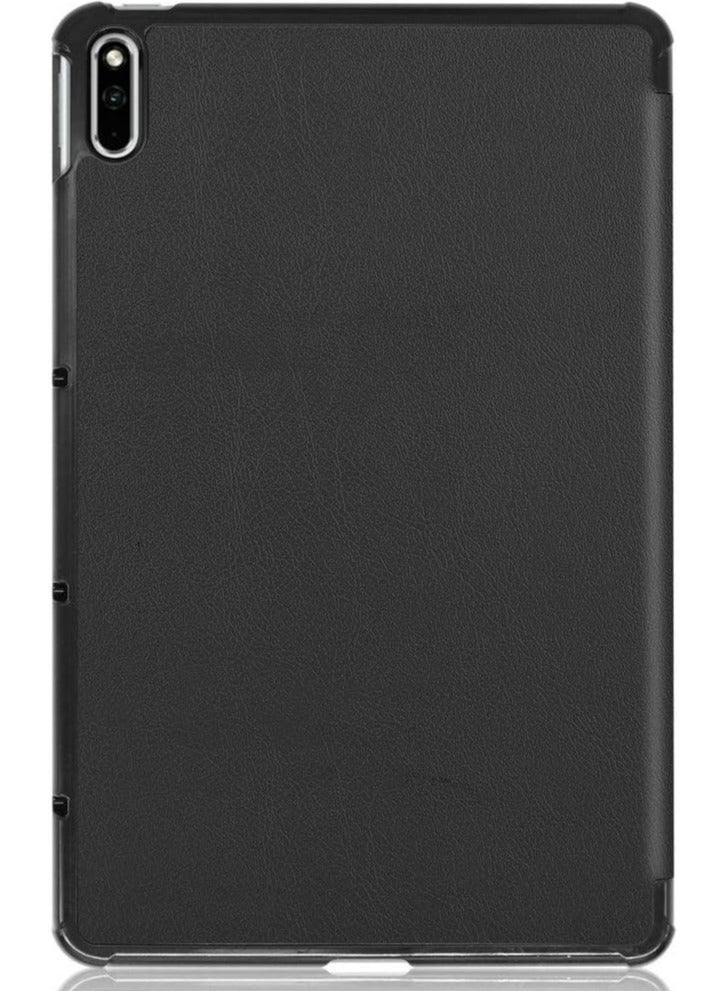 Green Tiger Case for Huawei MatePad 10.4" 2022 2020 BAH3-AL00 BAH3-W09 BAH4-W09 BAH4-AL10/Honor V6 - Ultra-thin PU-Leather Hard Shell Cover for Honor V6 - Black - Image 2