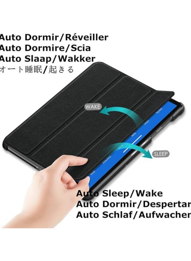 Green Tiger Case for Huawei MatePad 10.4" 2022 2020 BAH3-AL00 BAH3-W09 BAH4-W09 BAH4-AL10/Honor V6 - Ultra-thin PU-Leather Hard Shell Cover for Honor V6 - Black - Image 5