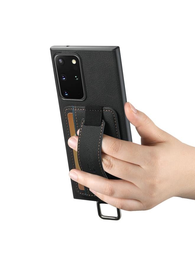 Suteni Case For Samsung Galaxy Note20 5G H13 Litchi Leather Wrist Strap Wallet Back Phone Case - Image 3