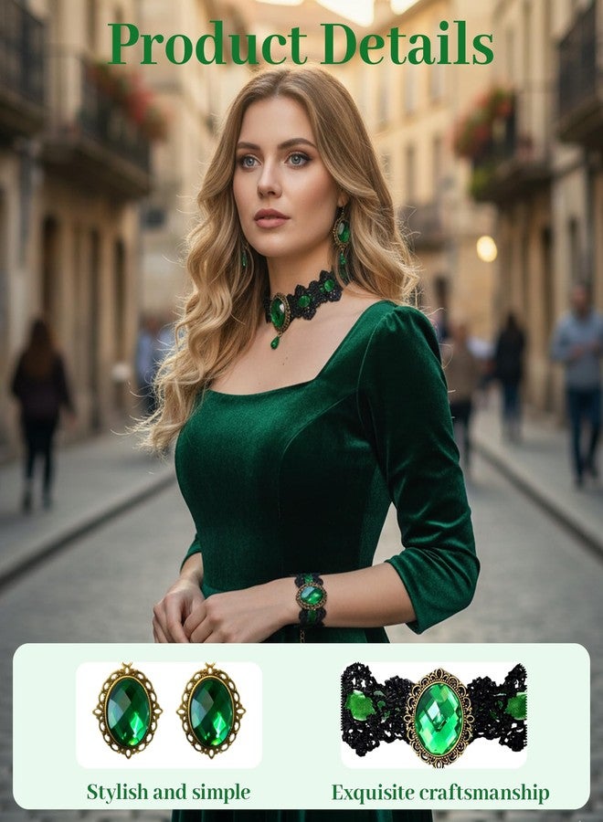 xinxingin 3 Pcs Gothic Jewellery Set, Choker Necklace Set for Women, Aesthetic Jewellery for Various Parties, Gothic Fashion, Stylish Accessories - Image 2