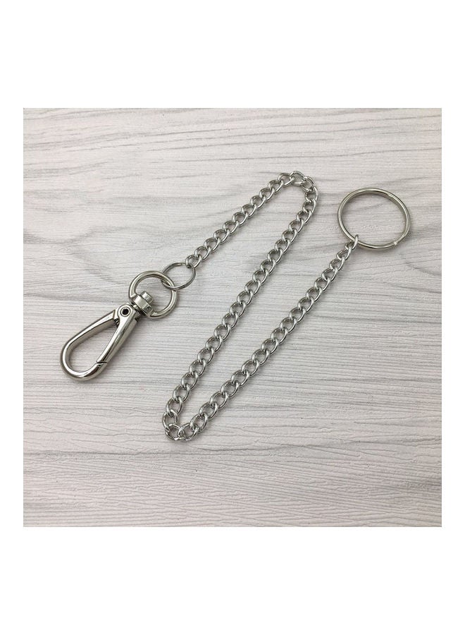 NIBEMINENT Men Stainless Steel Wallet Belt Chain Pants Trousers Keyring Anti-Lost Keychain  - Image 5