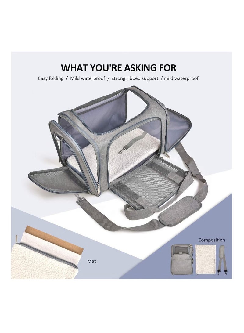 Ailily Cat Carriers Dog Carrier Pet for Small Medium Cats Dogs Puppies up to 25 Lbs, TSA Airline Approved Soft Sided, Collapsible Travel Puppy - Image 3