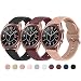Meliya Band for Samsung Galaxy Watch 3 Bands 41mm Women Men 20mm Soft TPU Sport Strap Replacement Band for Galaxy Watch 3 41mm BlackWineRedGlistening Rose Gold - Image 2