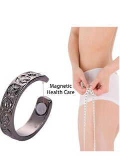 Generic 2 PCS Men Lymphatic Drainage Therapeutic Magnetic Ring, Magnetic Therapeutic Lymphcare Ring Blood Sugar Control Ring Blood Glucose Control Ring Elegant Copper Magnetic Ring Women Men Gifts (Black)  - Image 4