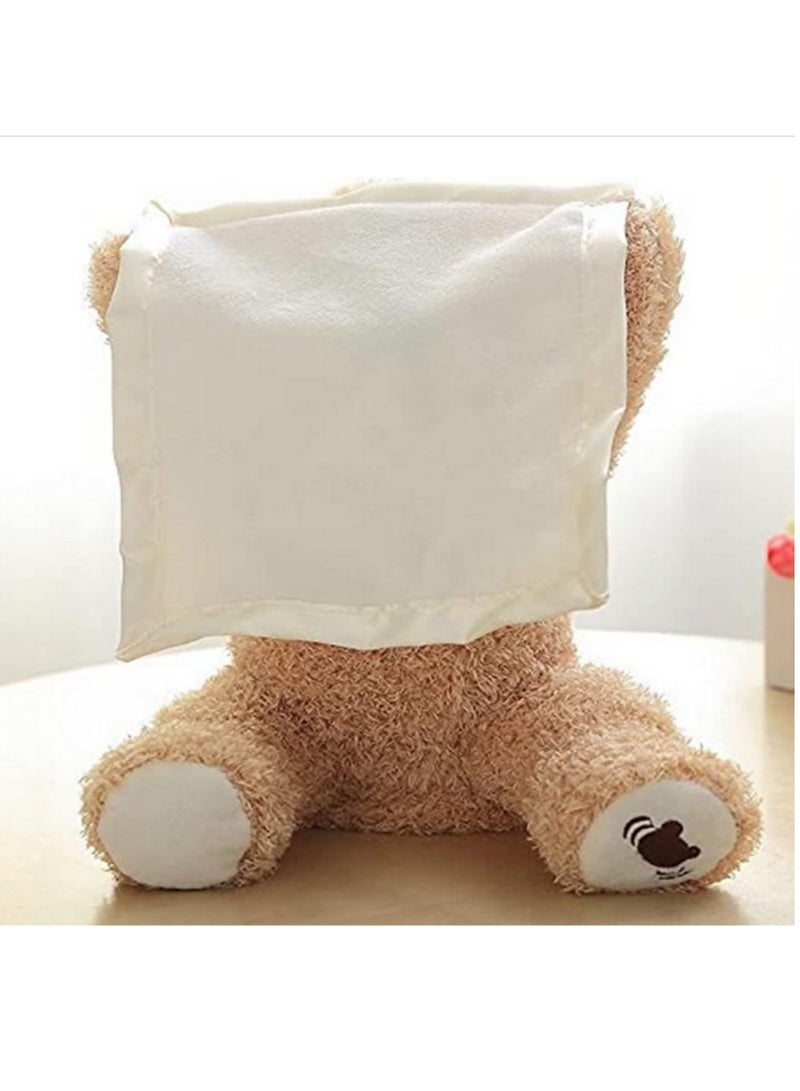 30 سم دمية دب لعبة الغميضة المحشوة، لعبة الغميضة لطيفة من الحيوانات الكرتونية، هدية عيد ميلاد وكريسماس للأطفال - Image 2