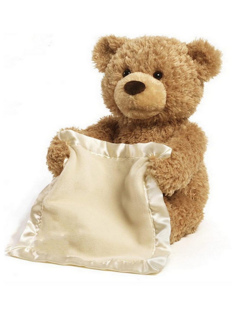 30 سم دمية دب لعبة الغميضة المحشوة، لعبة الغميضة لطيفة من الحيوانات الكرتونية، هدية عيد ميلاد وكريسماس للأطفال - Image 3