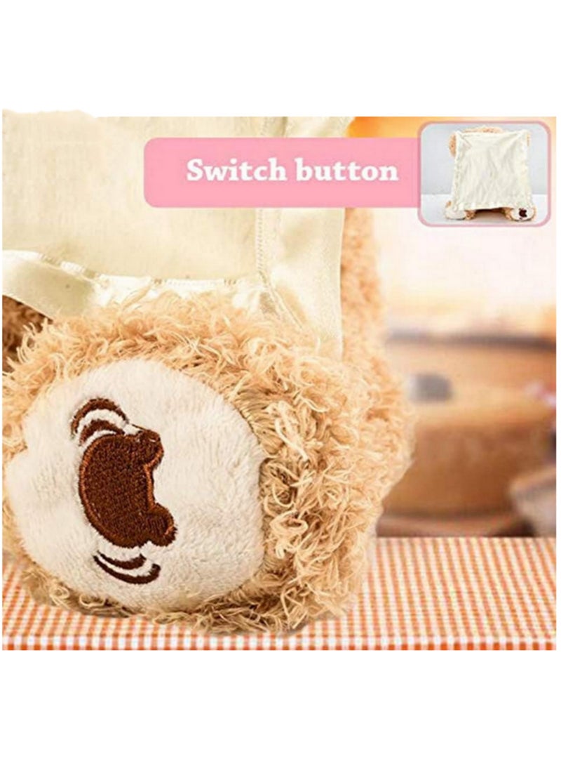 30 سم دمية دب لعبة الغميضة المحشوة، لعبة الغميضة لطيفة من الحيوانات الكرتونية، هدية عيد ميلاد وكريسماس للأطفال - Image 4