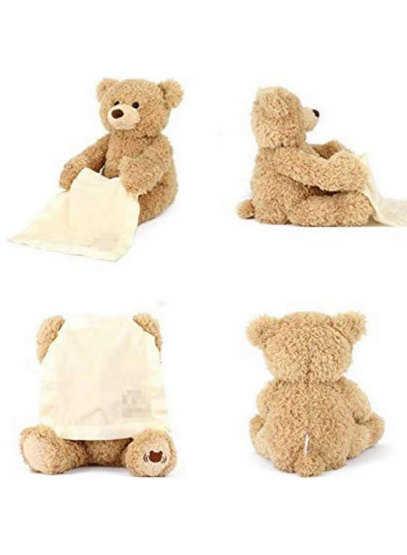 30 سم دمية دب لعبة الغميضة المحشوة، لعبة الغميضة لطيفة من الحيوانات الكرتونية، هدية عيد ميلاد وكريسماس للأطفال - Image 5