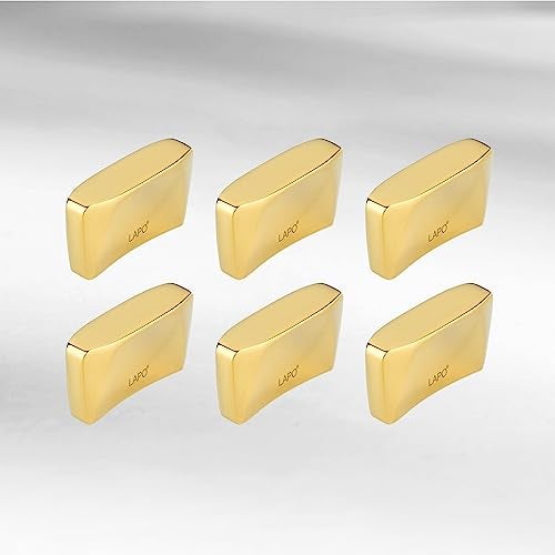 LAPO 6 Pack Superior Cabinet Knobs, Drawer Pulls, Knobs for Dresser Drawers, Drawer Knobs Handle, Kitchen Knobs (PVD-Gold Finish) Pack of 6 pcs - Image 1