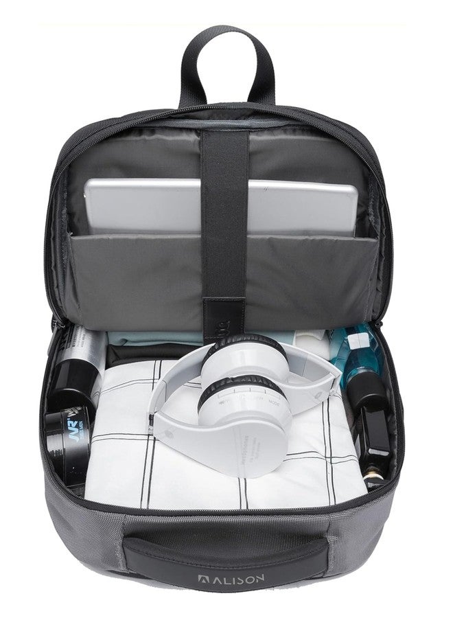 Alison Swiss Cut Design 15.6 Inch Smart Laptop Backpack Bag With USB Charging Port, Anti Theft Pocket and Accessories Organiser for Men Women Boys Girls (Grey) - Image 5