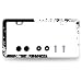 MUAWUOIK Black White Cherry Blossom License Plate Frame Beautiful Flowers License Plate Decoration Stainless Steel Floral License Plate Frame Cars Auto Parts Funny License Plate Holder 12x6 Inch - Image 2