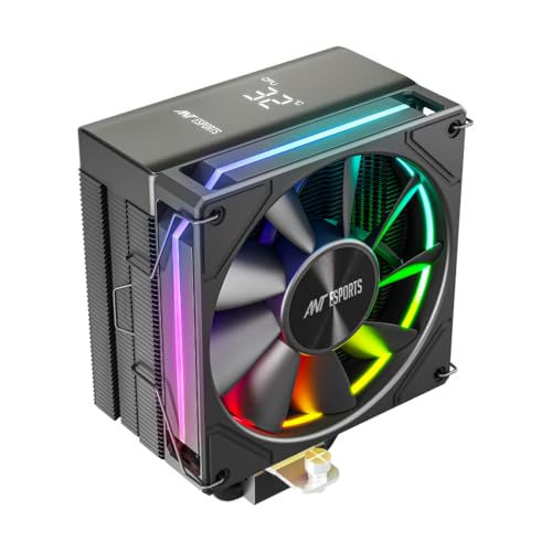 Ant Esports V6 Digital CPU Air Cooler CPU Fan with LED Temperature Display & ARGB|120mm FAN| Support Intel - LGA1851 / 1700/1200 AMD - AM5 / AM4 - Image 1