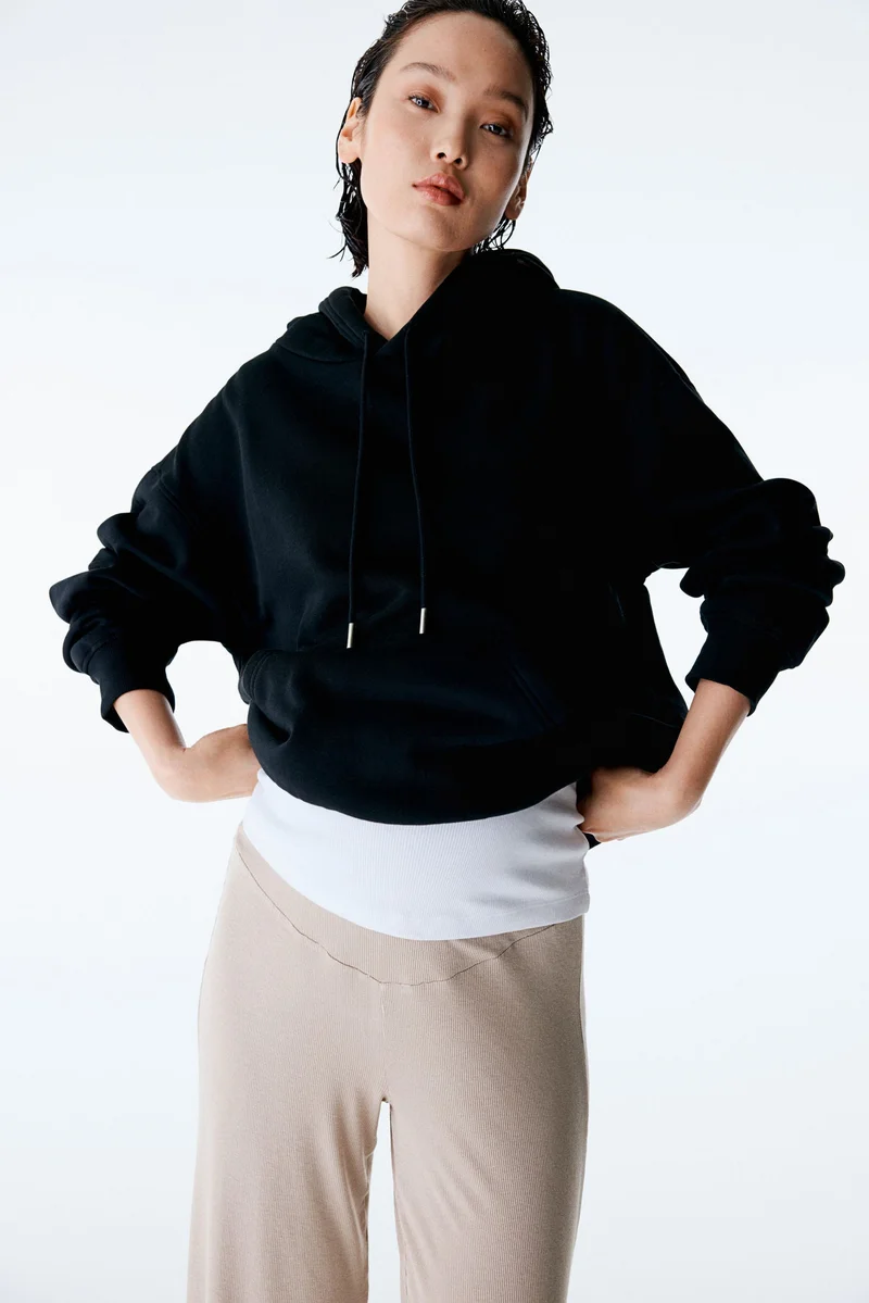 H&M MAMA Before &amp; After ribbed jersey trousers