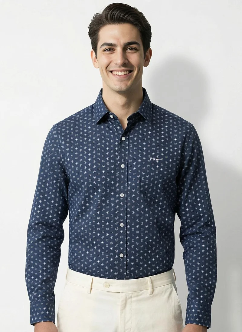 بيينغ هيومان Men Slim Fit Printed Casual Shirt