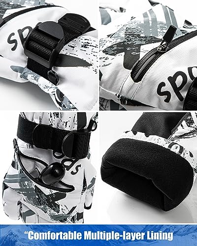 TOBEHIGHER Winter Ski Gloves - 5-Finger Waterproof Snowboarding Gloves, Touchscreen for Men - Image 4