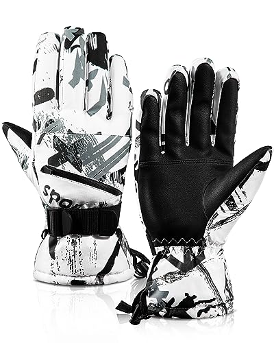 TOBEHIGHER Winter Ski Gloves - 5-Finger Waterproof Snowboarding Gloves, Touchscreen for Men - Image 1