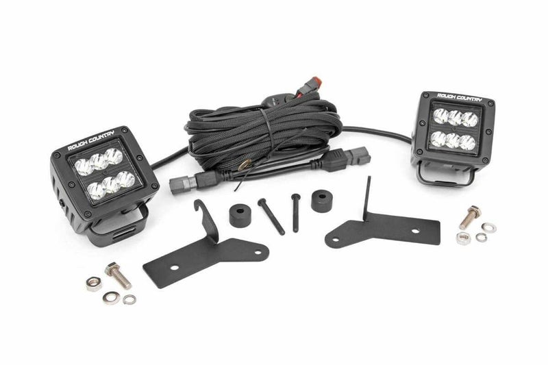 Rough Country 2" LED Lower Windshield Kit for 2018-2022 Jeep Wrangler JL - 70052 - Image 3