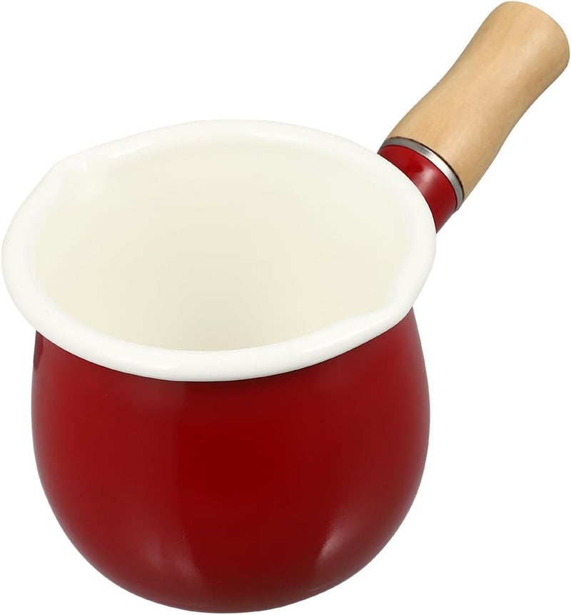 Multi-source stock guarantee FRCOLOR Japanese Style Red Enamel Milk Saucepan, 1pcs Small Stew Pot with Handle, Multi-use Cooking Pot for Kitchen, Milk Boiling and Soup Steaming Advanced compact design Safe material Daily use improved quality Practical build Compact design Ready-to-ship local stock Organized shipment arrange Modern look Precision processed material Lightweight Easy lifting build Protective coating Global upgraded practical design General compatible practical design Balanced structure Flexible usage build Budget global standard quality Light & heavy use compatible Carefully engineered build Globally selected raw material Rack sorted local inventory Consistent steady quality Carefully selected material Periodic stock arrangement - Image 1