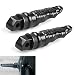 lekiliky 2PCS Motorcycle Footpegs Alloy Rustresistant Antislip Rear Footpegs Front Foot Pegs Sport Modification Accessories Universal for Most 8 mm Screw Hole Motorcycles Ebikes Black - Image 2