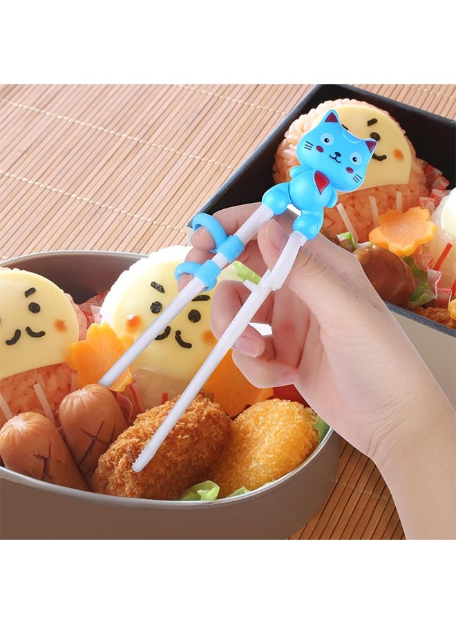 HY - 2 Pairs Training Chopsticks Toddler Chopsticks Animal Shape Easy to Use Learning Reusable Chopsticks Helper With attachable Trainer for Kids Child Baby Adults Beginners - Image 1