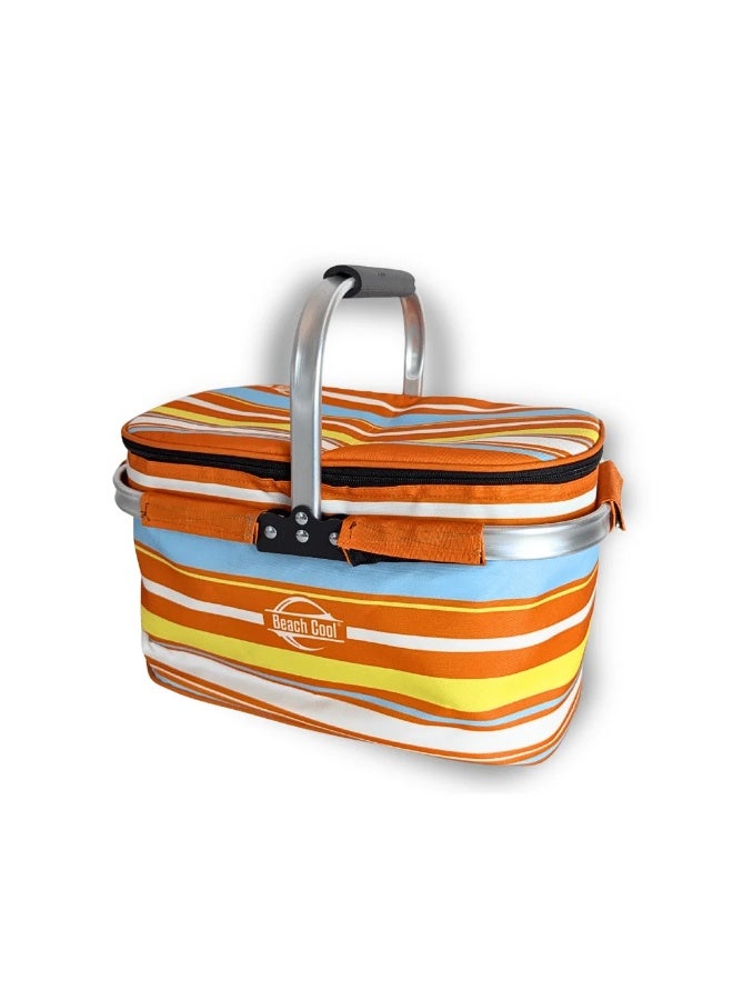 بيتش كول سلة نزهة معزولة حرارياً من بيتش كول – لون برتقالي وأصفر - Image 1