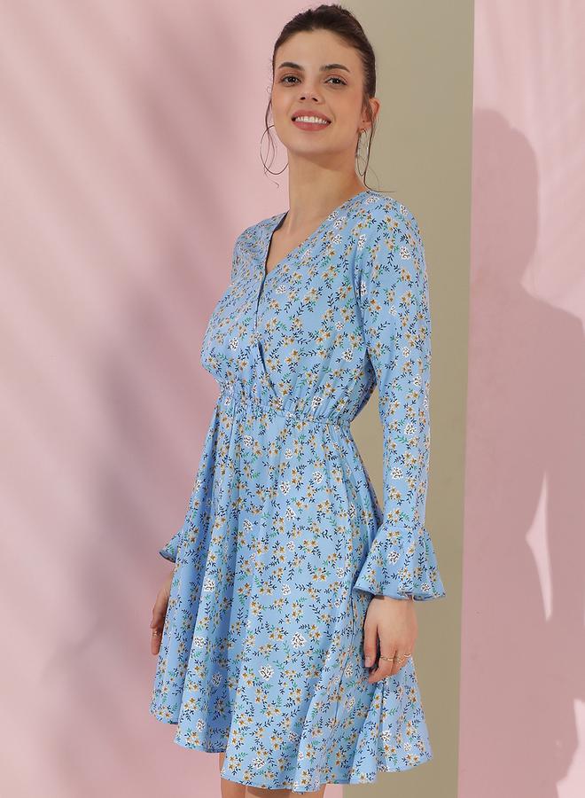 كوتي فستان مورد بكشكش - Image 2