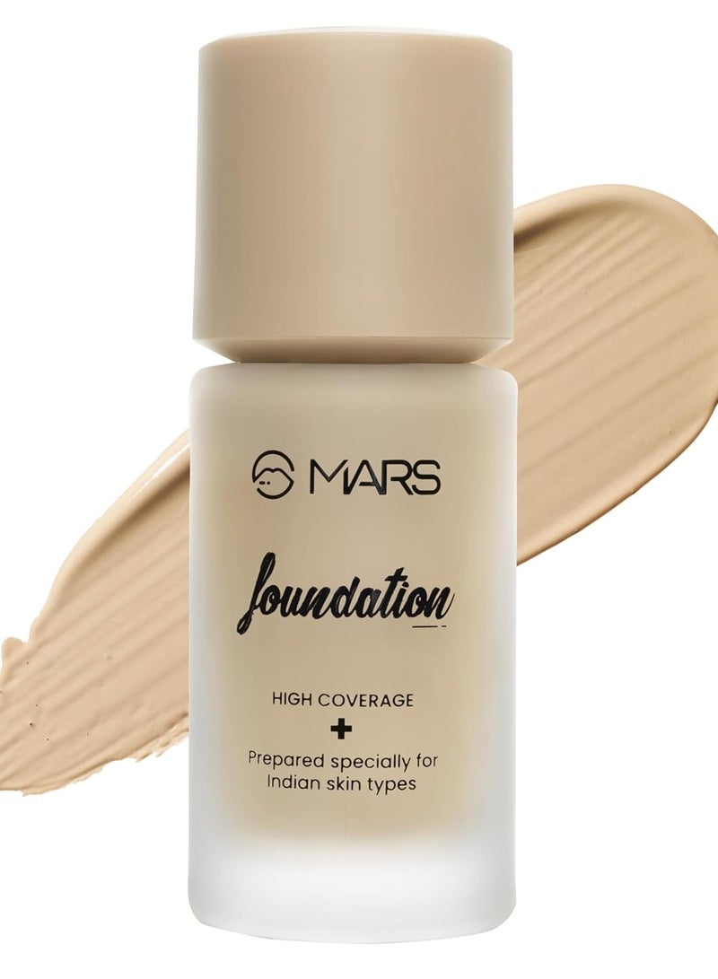 مارس كريم أساس سائل MARS SPF50 PA++++ عالي التغطية | كريم أساس خالٍ من العيوب وقابل للمزج للمكياج (40 مل) (اللون: 03) - Image 1