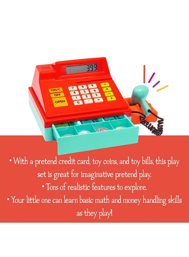 BATTAT Toy Cash Register For Kids Toddlers 49Pc Play Register With Toy Money Credit Card Scanner Calculating 3 Years + - Image 4