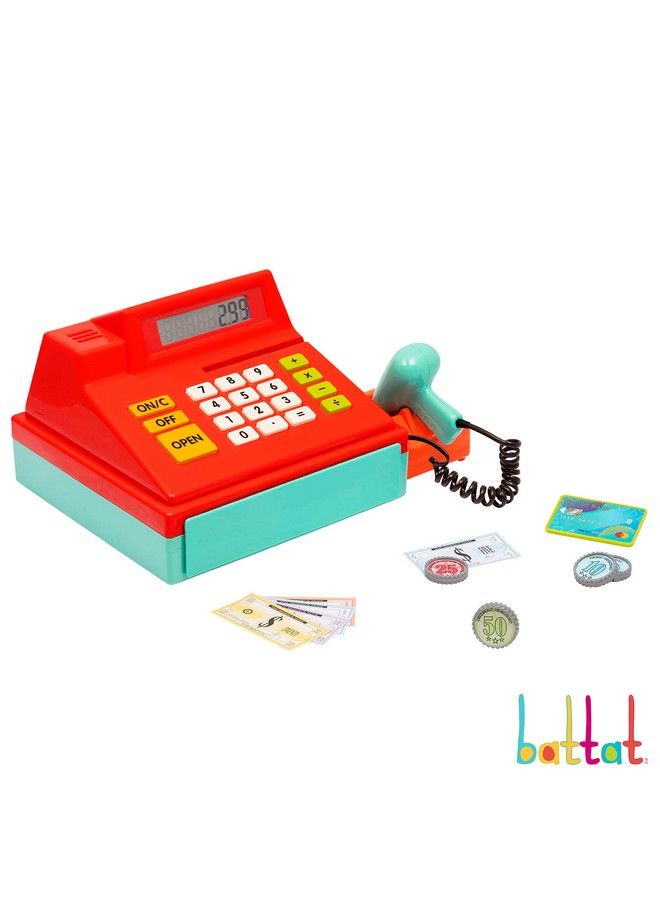 BATTAT Toy Cash Register For Kids Toddlers 49Pc Play Register With Toy Money Credit Card Scanner Calculating 3 Years + - Image 1